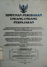 Himpunan perubahan Undang-undang perpajakan
