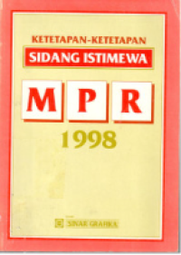 Ketetapan-ketetapan Sidang Istimewa MPR 1998