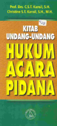 Kitab undang-undang hukum acara pidana (KUHP)