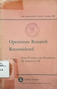 Operations Research Recensidered