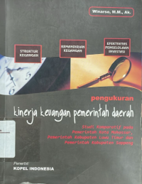 Pengukuran kinerja keuangan pemerintah daerah.