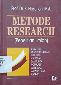 Research:Teori Metodologi Administrasi I