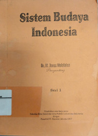 Sistem Budaya Indonesia