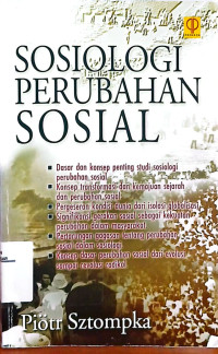 Sosiologi Perubahan Sosial