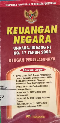 Undang-undang keuangan negara (UU No.17 Thn 2003)
