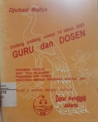 UU No.14 Tahun 2005 Guru Dan Dosen