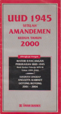 UUD 1945 setelah Amandemen kedua tahun 2000